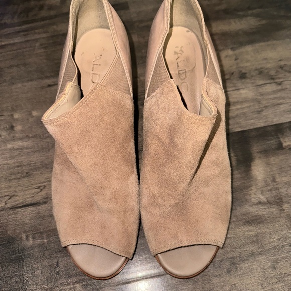 Aldo Suede Chunky Heel Booties - Picture 3 of 6
